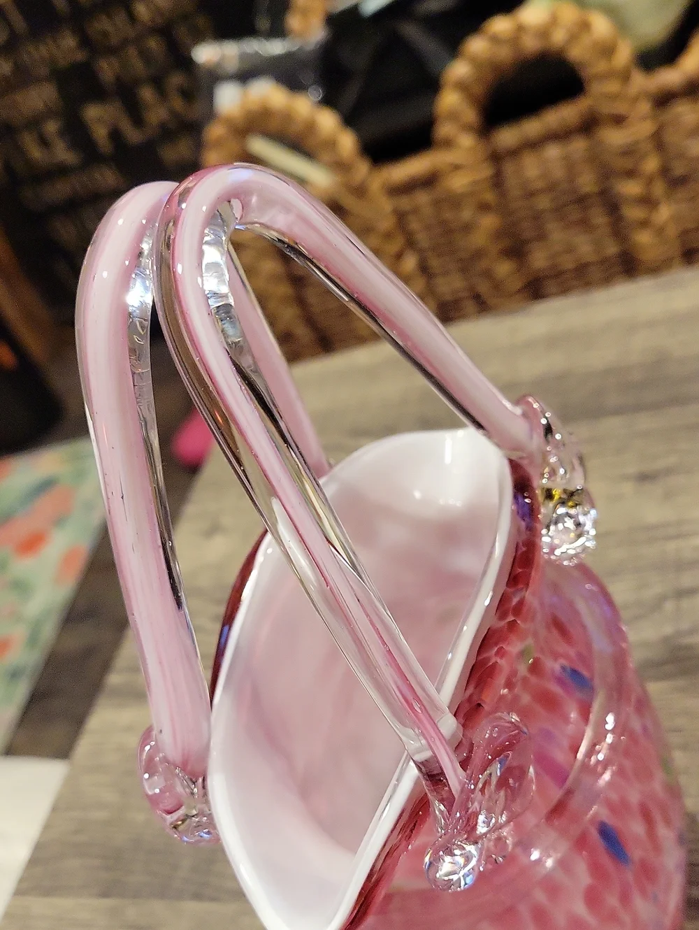 Murano Glass Vintage Purse Vase..Like New Condition.Stunning!
